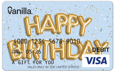 Puffy Balloons Gift Card Birthday Gift Cards Vanilla Gift