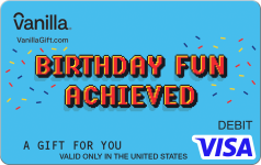 Birthday Achieved Visa Gift Card