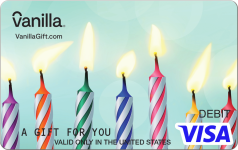 Candles Blowing Visa Gift Card