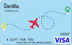 Flight Map Visa Gift Card