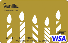Gold Candles Visa Gift Card