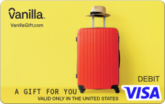 Luggage Orange Visa Gift Card