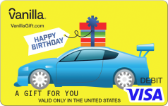 Sports Car Visa Gift Card