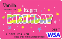 Stars Pink Visa Gift Card