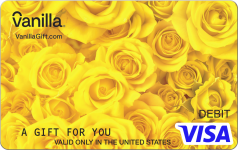 Yellow Roses Visa Gift Card