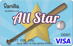Baseball All Star Gift Card