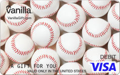 Baseball Pattern Gift Card