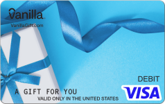 White Blue Ribbon Gift Card