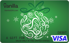 Emerald Snowy Décor Visa Holiday eGift Card