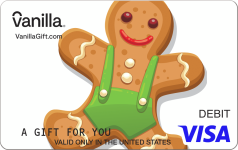Gingerbread Man Visa Gift Card
