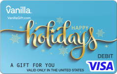 Happy Holidays Blue eGift Card