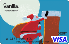 Moonlit Santa Visa Gift Card