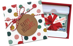 Happy Dots Box Gift Card + Gift Card Box