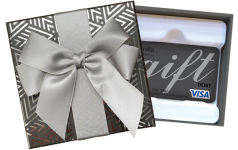 Script Slate Gift Card + Silver Foil Gift Card Box
