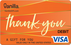Thanks Orange Visa Gift Card