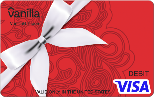 Red Swirls Gift Card | Vanilla® Visa®