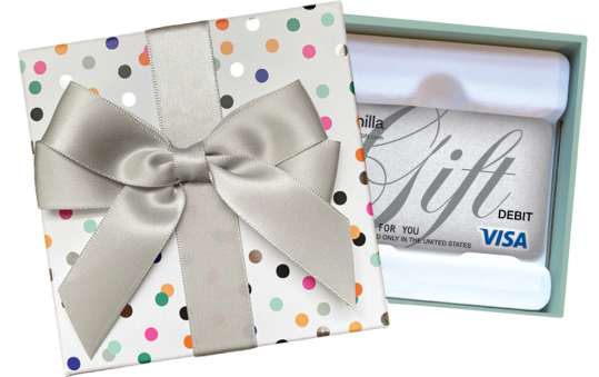 Silver Gift Card + Silver Foil Gift Card Box