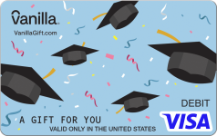 Featured Card 10 - Graduation Tassels Vanilla Visa Gift Card