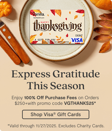 Hero Banner 1 - Vanilla Visa Thanksgiving Gift Card