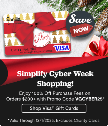 Hero Banner 1 - Vanilla Visa Black Friday Gift Cards