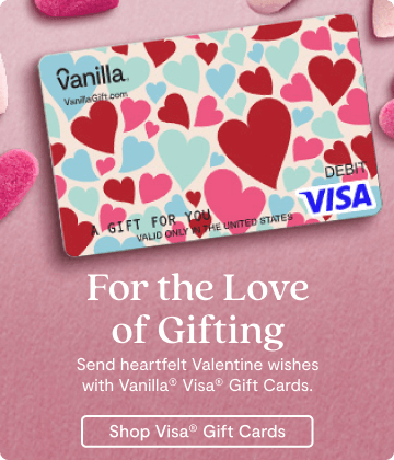 Hero Banner 1 - Vanilla Visa Valentine's Day Gift Cards