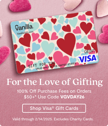 Hero Banner 1 - Vanilla Visa Valentine's Day Gift Card