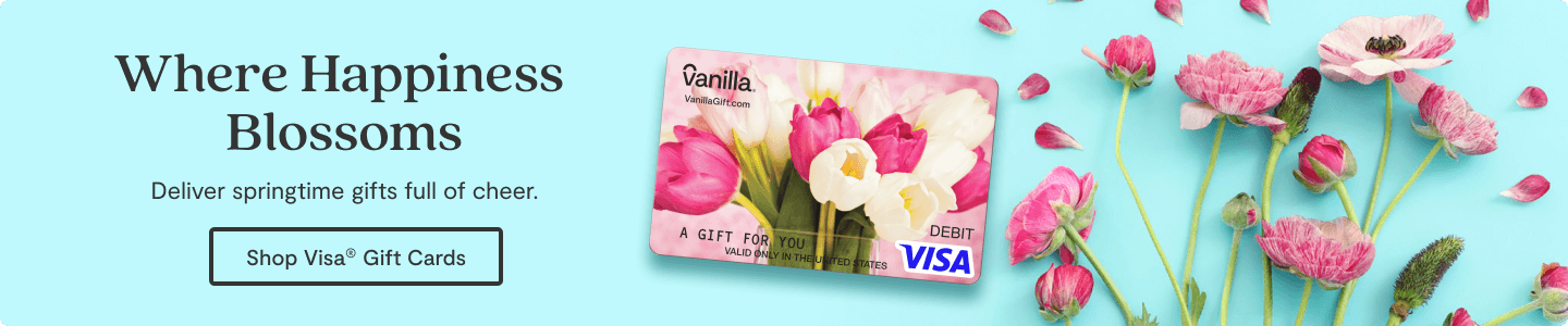 Hero Banner 1 - Image of Vanilla Visa Springtime Gift Card