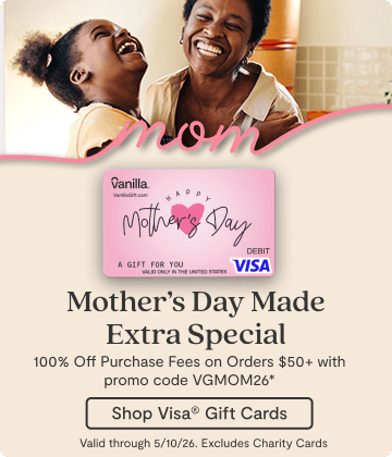 Hero Banner 1 - Vanilla Visa Mother's Day Gift Cards
