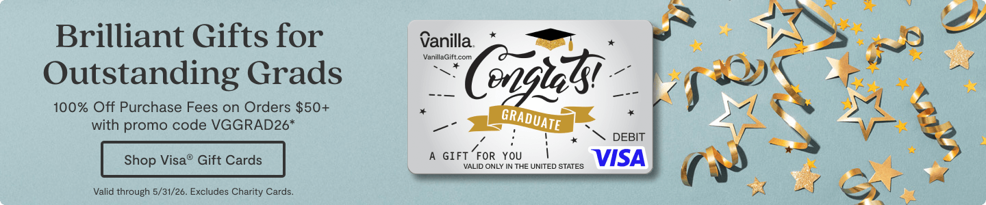 Hero Banner 1 - Graduation Vanilla Visa Gift Cards