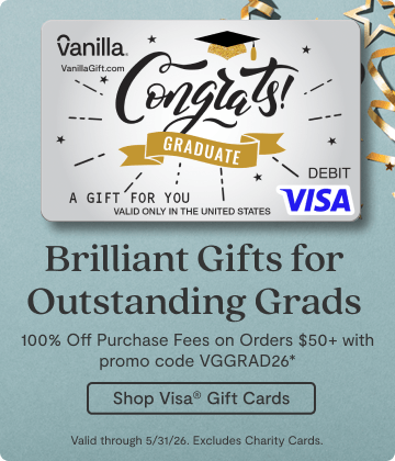 Hero Banner 1 - Graduation Vanilla Visa Gift Cards