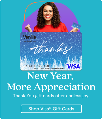 Hero Banner 1 - Vanilla Visa Thank You Gift Cards