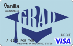 Featured Card 12 - Grad Cap Vanilla Visa Gift Card