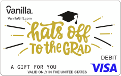 Featured Card 5 - Hats Off Graduate Vanilla Visa Gift Card