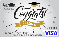 Featured Card 4 - Hats Off To The Grad Vanilla Visa Gift Card