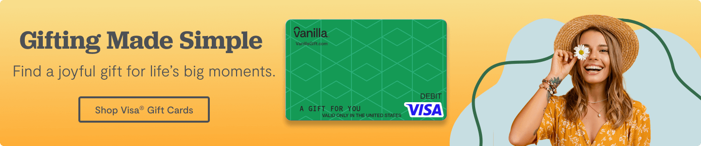 Hero Banner 1 -  Vanilla Visa Summer Gift Cards