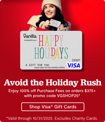 Hero Banner 1 -  Shop Early Vanilla Visa Gift Cards