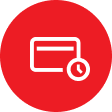 red icon of a calendar and clock