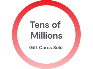 A graphic that says tens of millions gift cards sold
