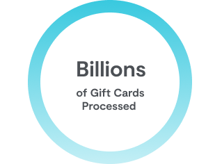 A graphic that says billions of gift cards processed