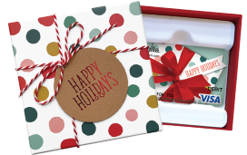 Happy Dots Box Gift Card + Gift Card Box