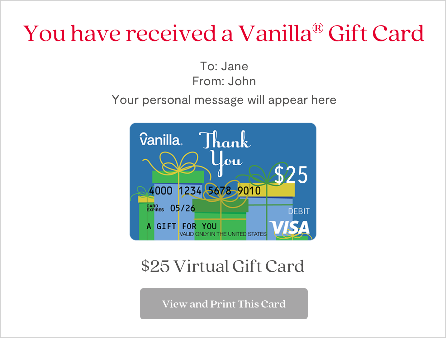 Silver Gift Visa Gift Card Gift Cards For All Occasions