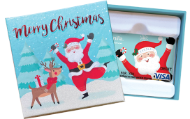 Santa Cheer Gift Card + Gift Card Box