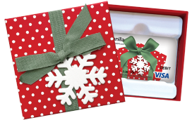 Snowflake Gift Card + Gift Card Box