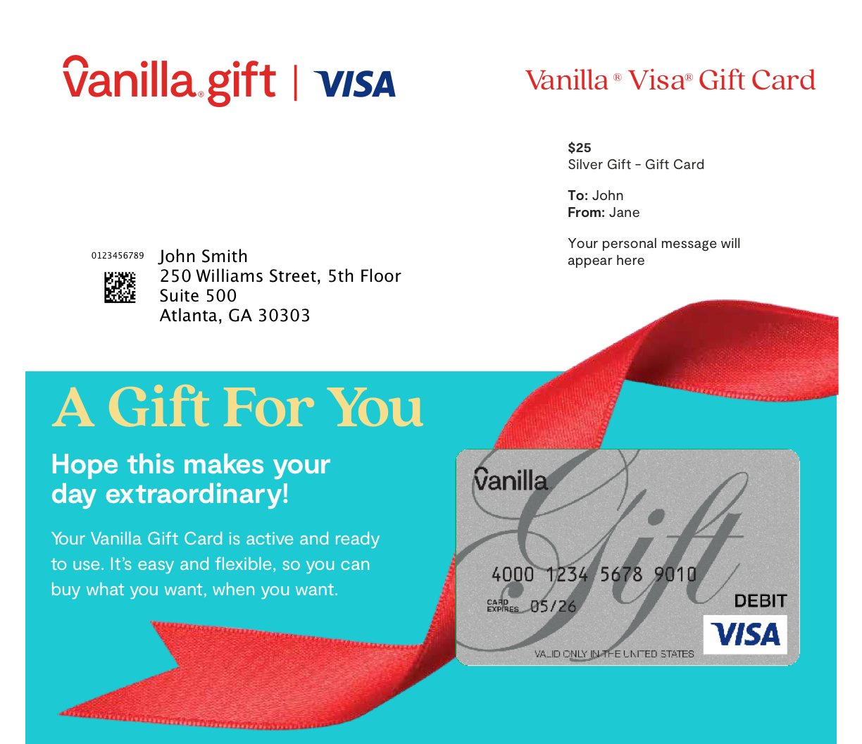 With Love Gift Card Valentine's Day Gift Cards Vanilla