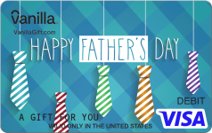Featured Card 7 - Tie-Riffic Dad Vanilla Visa Gift Card