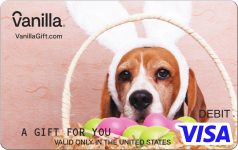 Featured Card 6 - Hoppy Hound Easter Vanilla Visa Gift Card