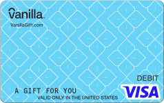 Featured Card 2 - Blue Leaves Vanilla Visa Gift Card