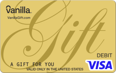 Gold Script Vanilla Visa Gift Card