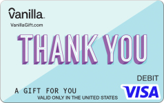 Featured Card 12 - Thanks Angled Vanilla Visa Gift Card