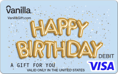 Featured Card 2 - Puffy Balloons Visa Gift Card
